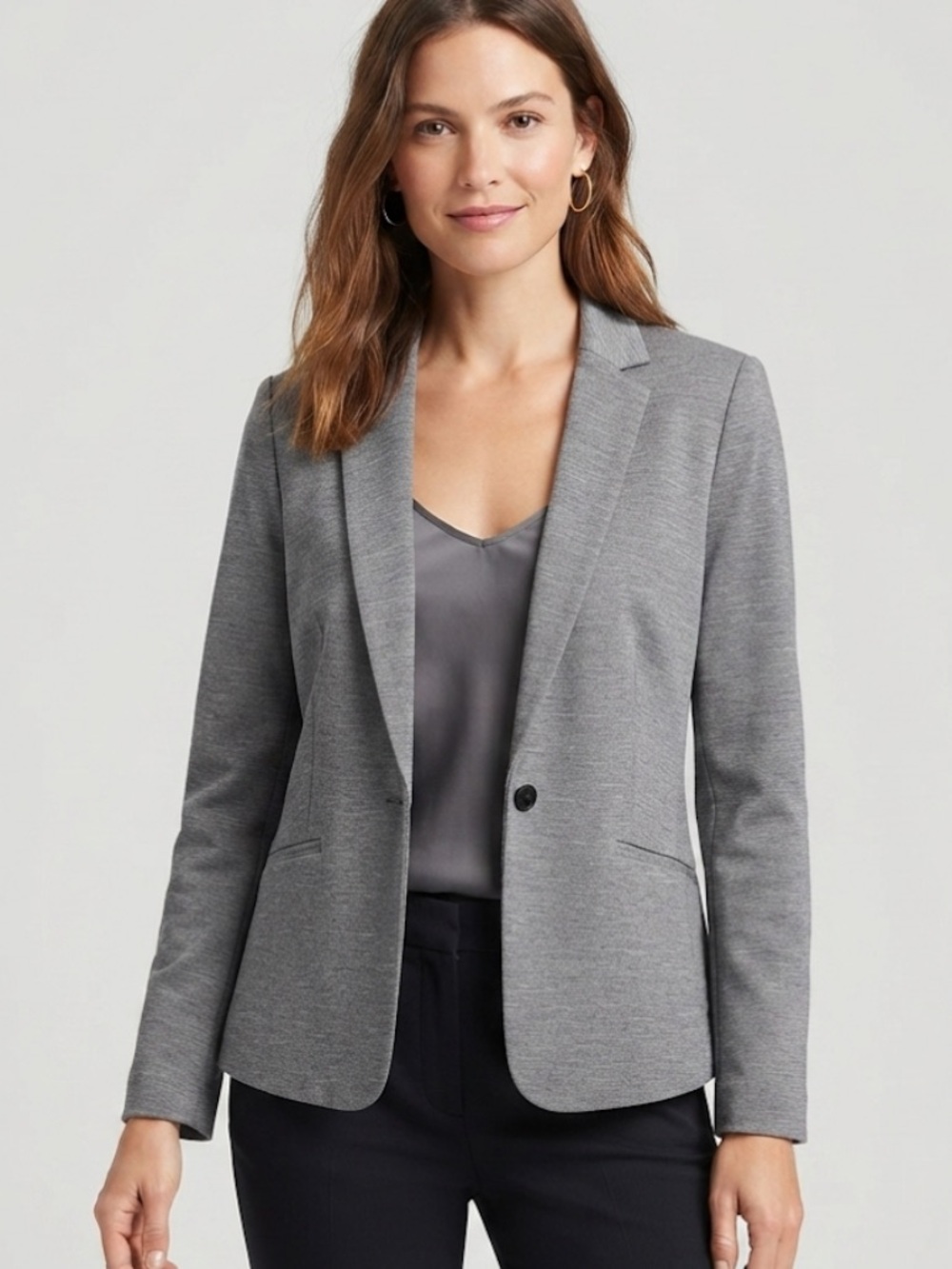 H &M Classic grey structured blazer, office wear, professional look. NWT